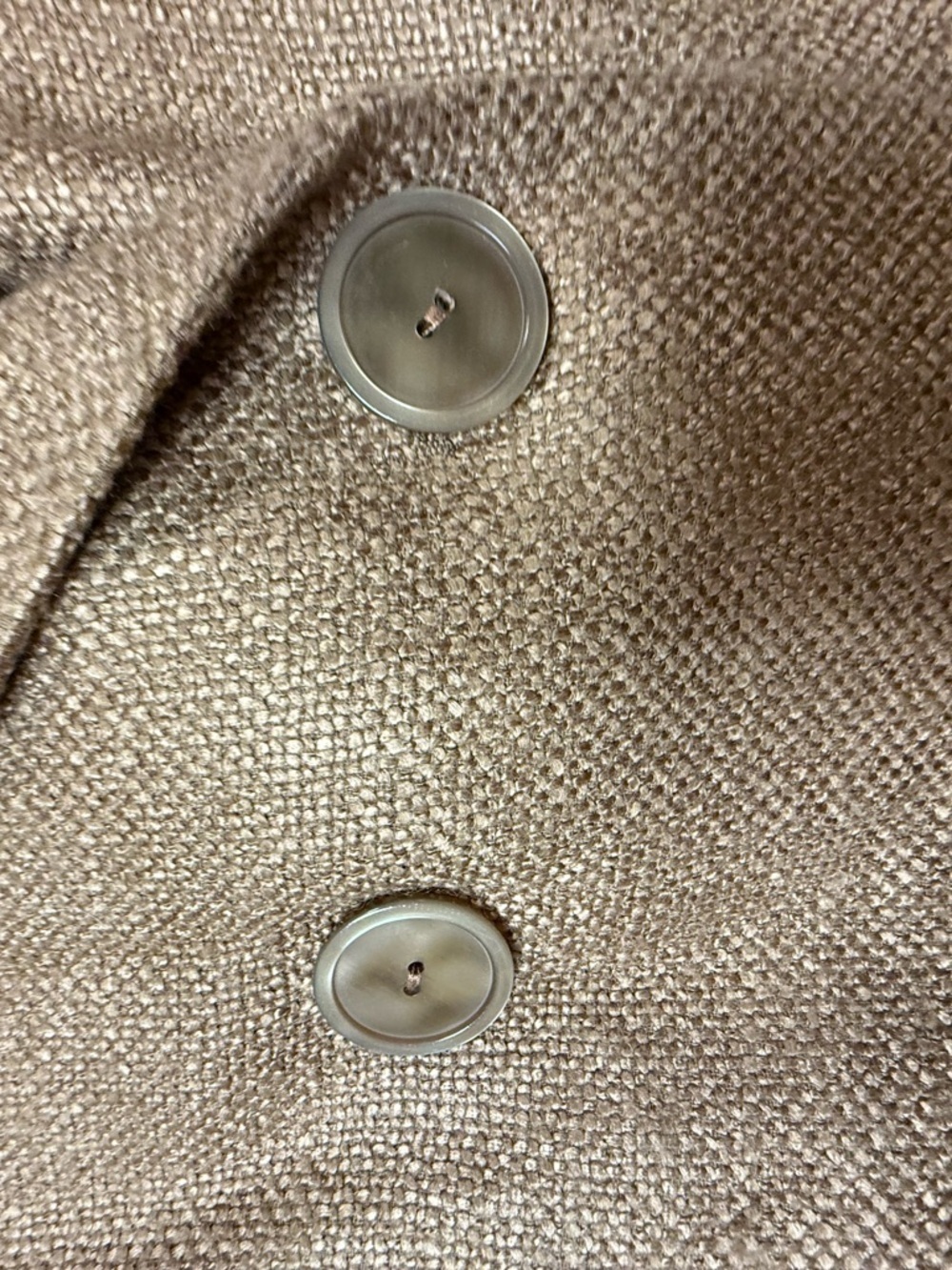Talbots Double-Breasted Oatmeal Tweed Blazer - Picture 2 of 7